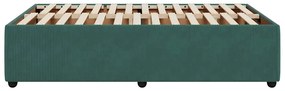 Estrutura de cama com colchão verde escuro 120x190 cm Veludo