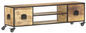 Móvel de TV 130x30x39 cm madeira de mangueira maciça