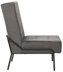 Cadeira de descanso 65x79x87 cm veludo cinzento-escuro