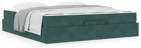 Estrutura da Cama Outros Verde-escuro 180 x 200 cm Veludo