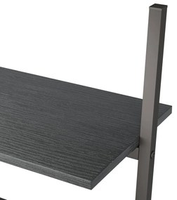 Unidade 3 prateleiras inclinada 64x34x116 cm preto