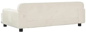 Cama para cães 90x53x30 cm veludo cor creme