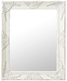 Espelho de parede estilo barroco 50x60 cm branco