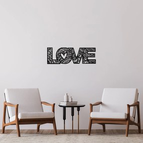 Acessório Decorativo de Metal Love 5 – Preto – 23 x 70 cm