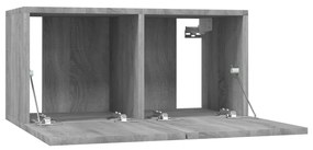 Conjunto móveis de TV 5 pcs madeira processada sonoma cinza