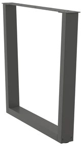 Pés para mesa de jantar em V, 3 peças, antracite, 90x (72-73,3) cm, aç