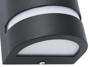 Candeeiros de parede exterior 2 pcs 35 W semicilíndrico preto