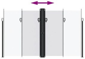 Toldo lateral retrátil 200x1200 cm branco