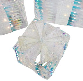 Conjunto de 3 presentes de Natal arco-íris incluindo LED - Niji