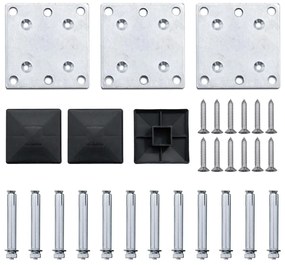 Conjunto painel de cerca 353x146 cm WPC castanho