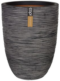 Capi Vaso elegante e baixo Nature Rib 36x47 cm antracite KOFZ782