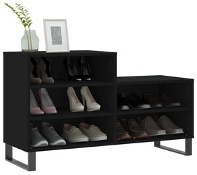 Sapateira 102x36x60 cm derivados de madeira preto