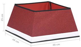 Saia para árvore de Natal 48x48x25 cm vermelho e branco