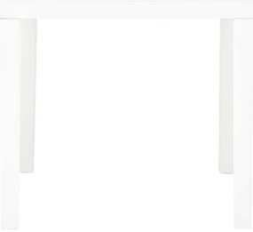 Mesa de jardim 78x78x72 cm plástico branco