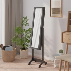 vidaXL Espelho de pé 34x37x146 cm preto