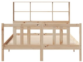 Cama com estante sem colchão 120x200 cm pinho maciço