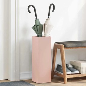 vidaXL Suporte para Guarda-Chuva Rosa Metal Padrão