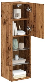 Móvel de TV com luzes LED 30,5x30x102 cm madeira velha