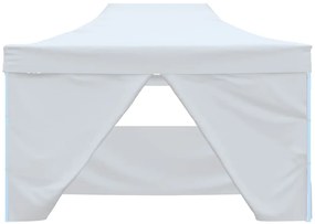 Tenda dobrável profissional festas 4 paredes 3x4m aço branco