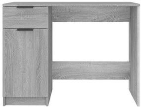 Secretária 100x50x75 cm derivados de madeira cinzento sonoma