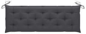 Banco de jardim empilhável c/ almofadão 159 cm teca maciça