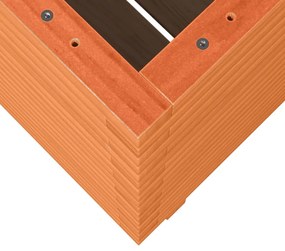 Vaso/floreira de jardim 50x50x72 cm pinho maciço castanho mel