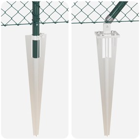 Cerca de Cadeia com 7 Postes de Espeto 1x10 m Aço Galvanizado