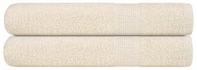vidaXL Toalhas de sauna 2 pcs FROGN 80x200 cm 100% algodão creme