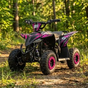 Mini moto 4 elétrica infantil - VOLT 1000 W 36 V, com 3 velocidades reguláveis, c/ marcha atrás Rosa