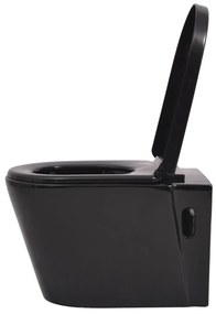 Sanita de pendurar na parede com cisterna oculta cerâmica preto