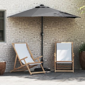 vidaXL Guarda-sol de Jardim Cinzento-escuro 294 x 150 x 223 cm tecido