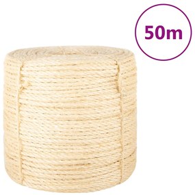 vidaXL Corda 100% sisal 6 mm 50 m