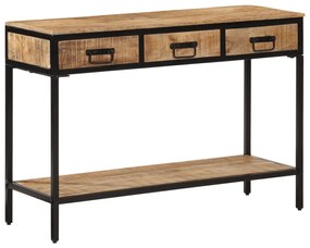 vidaXL Mesa consola 100x35x70 cm madeira de mangueira áspera maciça