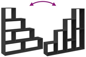 Estante divisória 4 níveis derivados de madeira preto