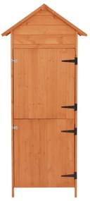 Armário de arrumação para jardim 42,5x64x190 cm castanho