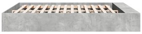 Estrutura de cama 200x200 cm derivados de madeira cinza cimento