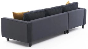 Sofá de Canto Kale – Antracite – 258 x 83 x 181 cm