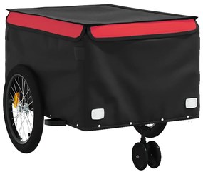 Reboque para bicicleta 45 kg ferro preto e vermelho