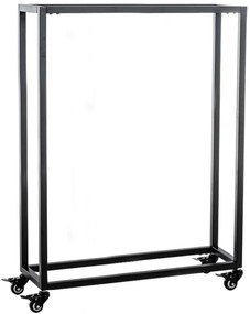 Suporte para lenha Hetta 25 x 60 x 100 cm Preto