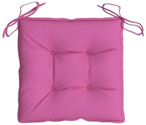 Almofadões para cadeira 4 pcs 40x40x7 cm tecido rosa