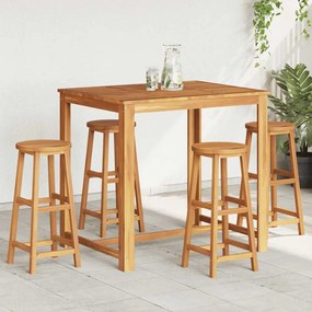 vidaXL Bancos de bar 4 pcs madeira de acácia maciça
