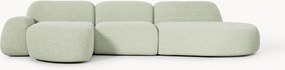 Sofá de canto modular em bouclé Wolke (4 lugares)