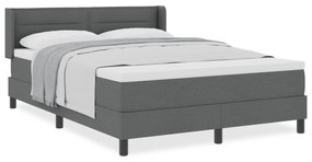Cama Box com Colchão Cinza Escuro 140x200 cm Tecido