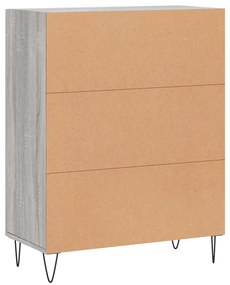Aparador 69,5x34x90 cm derivados de madeira cinzento sonoma