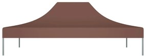 Teto para tenda de festas 4,5x3 m 270 g/m² castanho