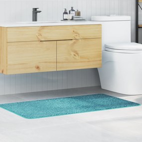Tapete de Banho Retangular Turquesa 70x120 cm Polipropileno Antiderrapante