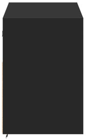 Móvel de parede para TV com luzes LED 100x31x45 cm preto