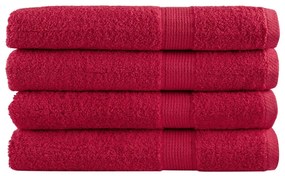 Toalhas premium SOLUND 4 pcs 100x200 cm 600 gsm vermelho