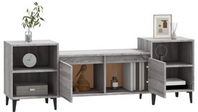 Móvel de TV 160x35x55 cm derivados de madeira cinzento sonoma