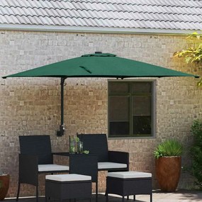 vidaXL Guarda-sol de Jardim Verde 248.5 x 247.5 x 160 cm tecido